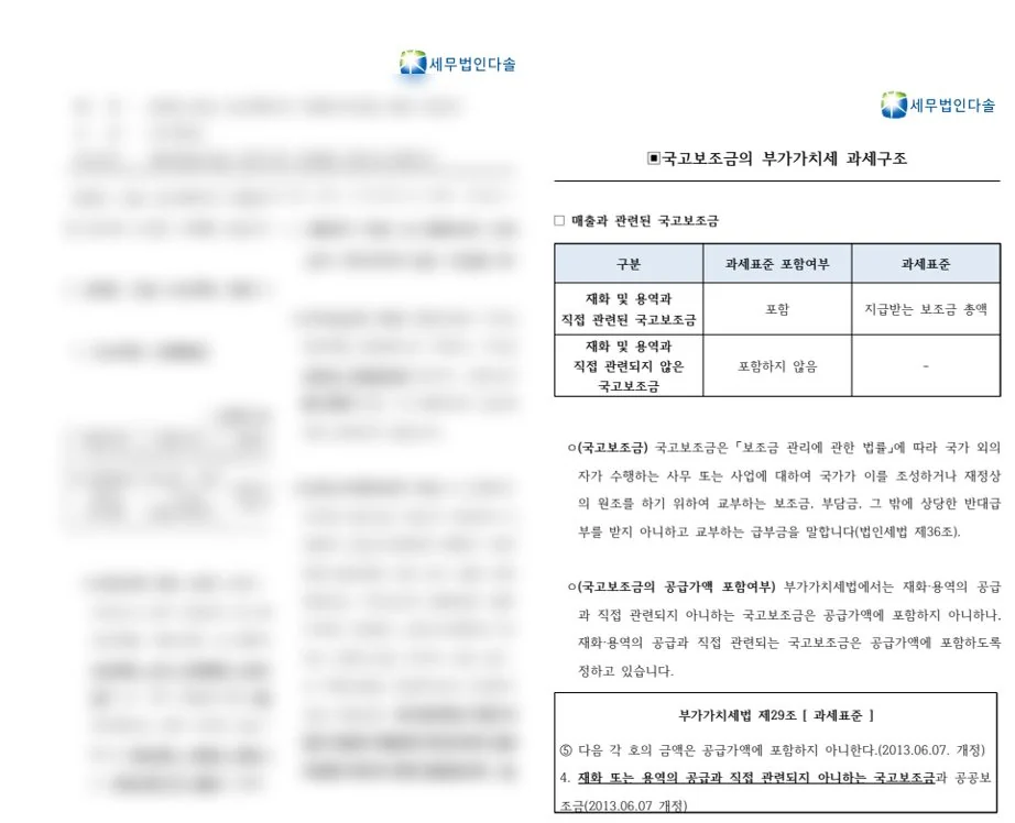 조사 쟁점 의견서 및 과세구조 분석 자료 (내용 흐림 처리)